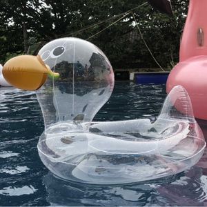 Life Vest Buoy Ins Transparent Inflatable Ring Mattress Swim Tube Glitter Raft Round Swimming Ring for Summer Water Mattress Kids Pool Toy Duck T221214