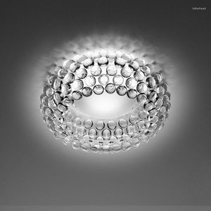 Światła sufitowe Nowoczesne proste akrylowe lampa kaboszczywska Foscarini okrągłe skandynawe oświetlenie LED do jadalni w salonie