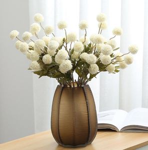 Jedwabny mniszek lekarski 5 głów kula z kwiatów sztuczne kwiaty oddział dekoracje ślubne Artificiales sztuczna roślina ozdoby świąteczne