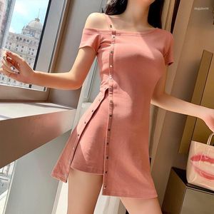 Abiti da festa 2022 Estate cinturino senza spalline sexy abito corto irregolare cotone traspirante fresco mini qualità abbigliamento femminile versione coreana