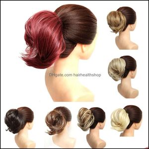 Chignons Natural Hair Chignon 30G Synthetic Donut Bun Pad High Side Trendiest Updos For Medium Length Drop Delivery Products Extensio Dhvkb