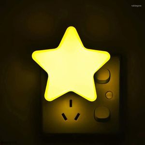 Party Decoration Control Star LED Night Lights Intelligent Light Socket Lamp US/EU Plug-in For Children's Bedroom Hallway Stairs