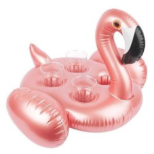 Kamizelka ratunkowa BOOY 3 style mini napój uchwyt letni basen nadmuchiwane 4 -hole Flamingo pływający uchwyt na puchar Flamingo pływak Nowy T221214