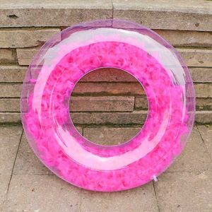 Life Vest Buoy Beautiful Swim Circle Pool Floating Mattress Float Water Pool Party Inflatable Swimming Ring Float Round Feather Seat Toy T221214