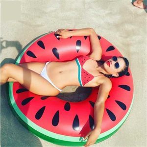 Life Vest Buoy New 120cm Watermelon Pool Float Inflatable Circle Swimming Ring for Kids Adult Floating Seat Summer Beach Party Pool Toys T221214