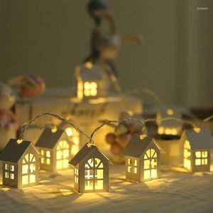Strings 2M LED Light String Fairy Tale Garland Wooden House 10 Xmas Year Decoration Wedding Party Holiday Room Novelty Lights