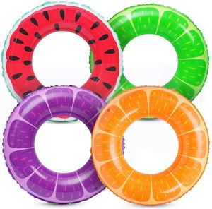 Life Vest Buoy Inflatable Pool Floats 1 Piece Fruit Swim Tubes Rings 70cm 90cm Swim Rings Pool Floats Toys for Kids Beach Swimming T221214