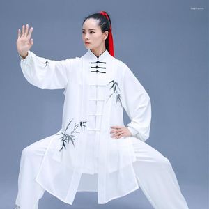 Roupas étnicas Tai Chi Uniforme Roupas chinesas tradicionais Taichi Wushu Artes Marciais Terno Morning Exercício Sportswear 11039