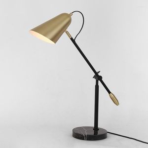 Table Lamps Modern Marble Base Lamp Decoration Nordic Reading Light Study Living Room Lighting