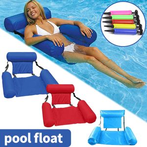 Life Vest Buoy Foldable Inflatable Floating Chair Row Swimming Pool Water Hammock Air Mattresses Bed Beach PVC Summer Water Sports Lounger T221214