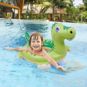 Life Vest Buoy Inflatable T-Rex Dinosaur Pool Float For Kids Water Fun Floaties Swimming Pool Ring Float Summer BeachParty Decorations Pool Toy T221214