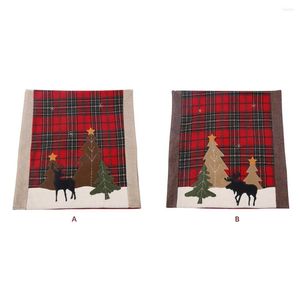 Stuhlhussen Weihnachtsbezug Zubehör Universal Sitzbezug Bettwäsche Ornament Plaid Esstisch Schonbezug Ersatz Typ 2