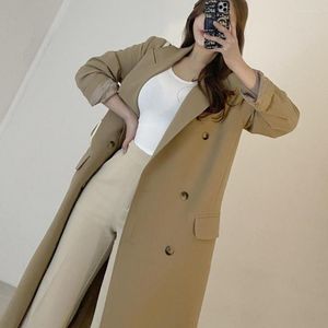 Trench feminina Coats Khaki Primavera e Autumn Suit Coat versão coreana feminina LONDO FINAR FRANCE FRANCÊS MENO JONE BF BF