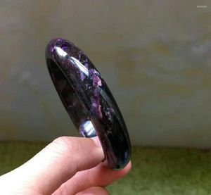バングル本物の天然紫色のスギライトジェムストーンレディチャーム内径57.5mm