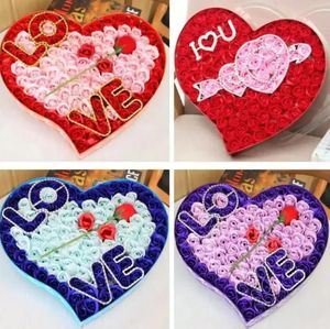 Valentine Day Gifts Soap Flower Decorative Love Rose Flower Wedding Birthday Days Artificial Soaps Party Gift Wholesale