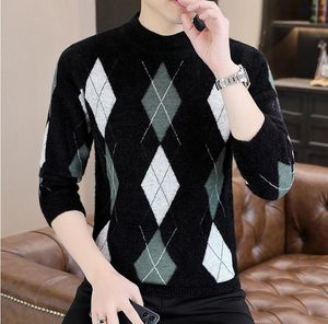Maglioni da uomo in lana lavorata a maglia di lusso per O-Collo nero Autunno Inverno Pullover classico Homme Maglione casual Abbigliamento da uomo