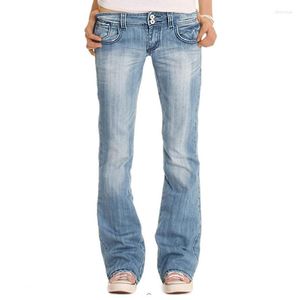 Dames jeans dames rechte stretch laars gesneden broek mode eenvoudige denim broek voor vrouwen solide kleur mom baggy casual