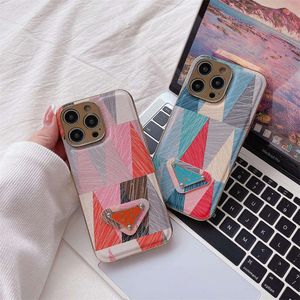 Moda lüks geometrik çizim formu iPhone için telefon kılıfı 15promax 15pro 15 14 14pro max 12 11pro max 12pro 13pro 13promax kasa PU Deri Ters Üçgen Kabuk