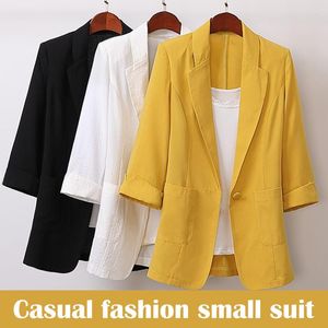 Women's Jackets Cotton And Linen Long Large Size Suit Jacket Loose Casual Fashion Women'S Clothing NOV99