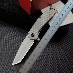 1Pcs KS1324 Assisted Flipper Folding Knife 8Cr13Mov Stone Wash Blade Aviation Aluminum Handle EDC Pocket Knives