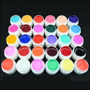 Żel do paznokci 1PC 4 ml Wysokiej jakości czyste kolory manicure UV do lampy LED Solid Color Art Lannish Drop dostarczenie zdrowie Piękno Dhrc5