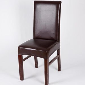 Chair Covers Waterproof PU Leather El Seat Stool Package Cover Home Elastic Computer One-piece Dining Table Back