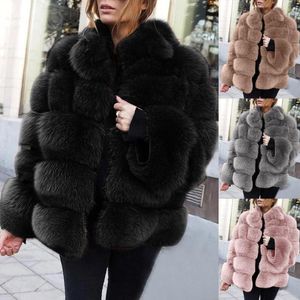 Women's Fur Fashion Autumn And Winter High Quality Artificial Coat For Women 2022 Retro Long Sleeve Hooded Slim Short Jacket Furry C