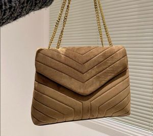 Tasarımcı Loulou çantası büyük omuz altın zincir debriyaj çantaları cüzdanlar orijinal buzağı derisi deri grosgrain lüks mesaj çanta cüzdan cüzdan