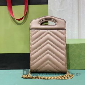 Tasarımcı Kadın Çanta Üst Saplı Mini Çanta Siyah Beyaz Matelasse Chevron Deri Omuz Çantaları Moda Lady Elbise Crossbody Bag 699756