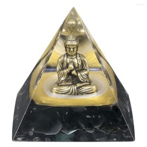 Biżuteria torebki mosiężne Buddha Statue orgone piramida naturalny kryształowy generator energetyczny do ochrony jogi medytacja feng shui dom