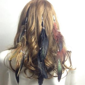 En iyi moda kadın kızın klibi tüy saç uzantısı parti için yepyeni saç parçaları