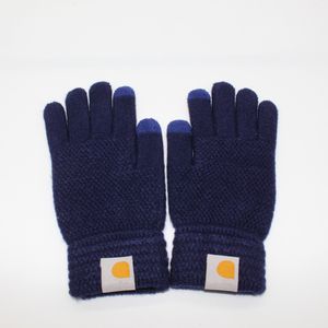 Elástico cinco dedos luvas quente ciclismo condução moda feminina inverno quente malha de lã ao ar livre luva