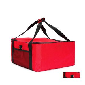 Storage Bags 16 Inch Easy Use Durable Holder Box Strength Red Pizza Delivery Bag Fresh Food Thermal Portable Insated Oxford Cloth Dr Ot8Mk