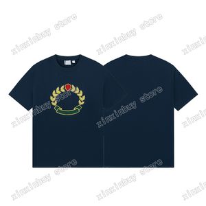 xinxinbuy 男性デザイナー Tシャツ tシャツパリリーフ刺繍プリント半袖コットン女性白黒青 XS-2XL