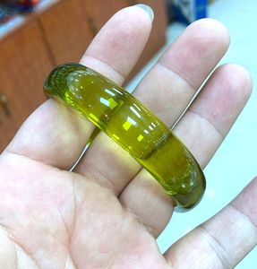 Bileklik 58-65mm 0 Sertifikalı Doğal Meksika Yeşil Gökyüzü Amber Bilezik