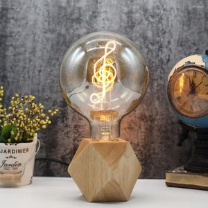 Edison LED Filament Lamp Art Creative Note Desk Bulb Warm Light 110V 220V 4W E27 Dimmable Retro Style