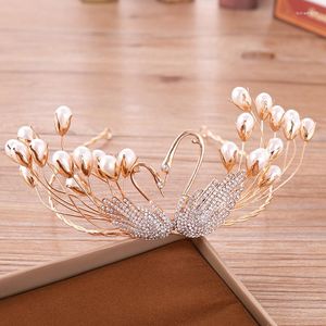 Headpieces Bridal Pearl Crown Princess Birthday Set Wedding Dress Accessories Headwear Party