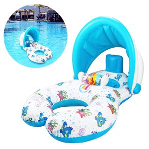 Gilet de sauvetage Bouée Maman et bébé Parasol Bouée Parent-Progéniture Anneau de natation Gonflable Piscine Flotteurs Cercle de natation Bain Jouet Accessoires dropshipping T221214