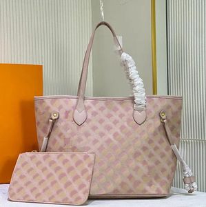 Carryall pm mm bolsas de mamãe feminino de lona vintage bolsa de grão de couro em relevo 2pc Mini bolsa bolsa Bolsa de ombro de ombro de corpo M46203 M46197