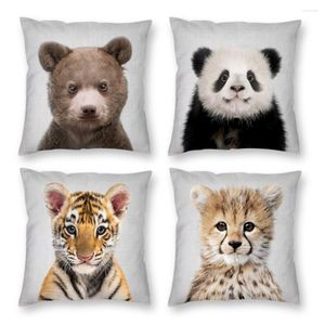 Kudde Tiger Leopard Panda Small Animal Pudowcase Decoration Vardagsrum SOFA -omslaget kan anpassas