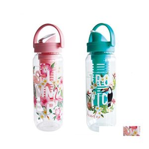 ウォーターボトル750ml/900mlフルーツジュース注入器ボトルプラスチックポータブル