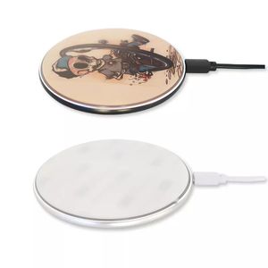 Universal Sublimation Wireless Phone Chargers Custom Logo Fast Charging Round Shape Pad B224