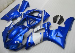 High quality fairing kit for Yamaha YZF R1 2000 2001 blue white fairings set YZFR1 00 01 CV578328744