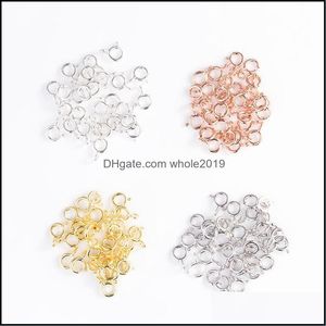 Clasps Hooks 6Pcs 925 Sterling Sier Color Round Claw Spring For Bracelet Necklace Connectors Diy Jewelry Making 1794 Q2 Drop Deliv Ottmk
