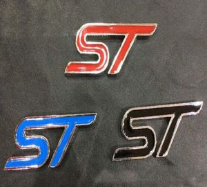 20 pieceslot Whole 3D Metal ST Emblems Badges for Car red black blue Car styling6566756