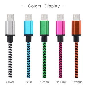 TYPE C Micro Cables 3Ft Nylon Braided A Male B Data Sync Fast Quick Charge Charger Cord for Android Samsung Galaxy S21 S20 Note20 Ultra