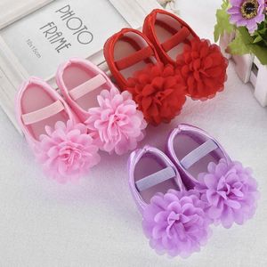 First Walkers 2022 Baby Girl Shoes Toddler Kid Chiffon Flower Elastic Band Born Walking Regalo per i tuoi bambini