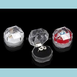 Boîtes de bijoux Boîte de mode délicate en acrylique pour bracelet anneau Perles de boucles d'oreilles Pins Affichage et livraison de chute d'emballage OTCZU