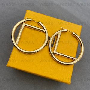 Orecchini a cerchio da donna Orecchini di design in oro Designer di lusso Gioielli in argento 925 Orecchini a bottone da uomo Cerchi F Cerchio classico Huggie con scatola