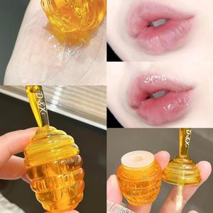 Lip Gloss Honey Jar Oil Long Lasting Non-sticky Repair Moisturizing Hydrating Tint Plumper Care Serum